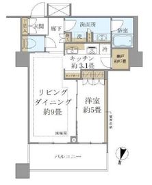 ブリリア大井町ラヴィアンタワー 9階 間取り図