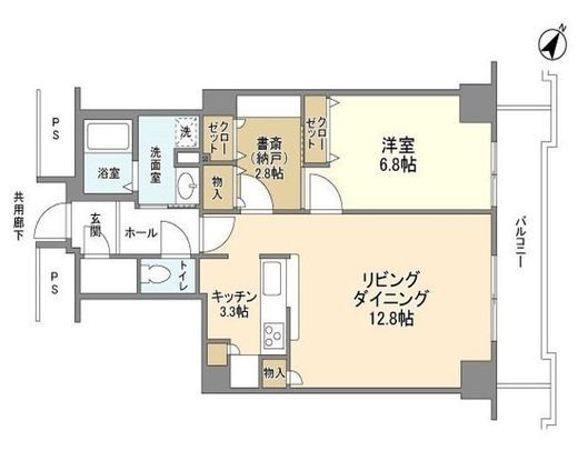 トルナーレ日本橋浜町 43階 間取り図