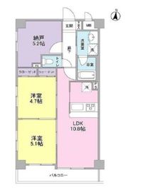 ボヌール都立大学弐番館 402 間取り図
