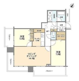 リガーレ日本橋人形町 30階 間取り図