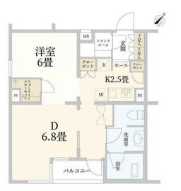 エスコートノヴェル広尾 3階 間取り図
