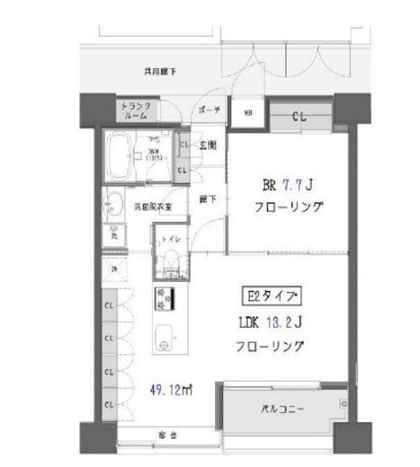 ガーデン蒲田 1102 間取り図