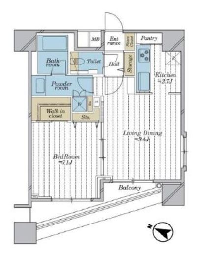 ファーストリアルタワー新宿 2305 間取り図