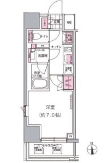 プレジリア東日本橋 801 間取り図