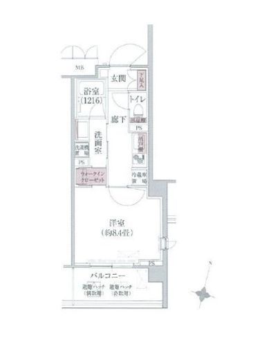 リージア経堂テラスガーデン 621 間取り図