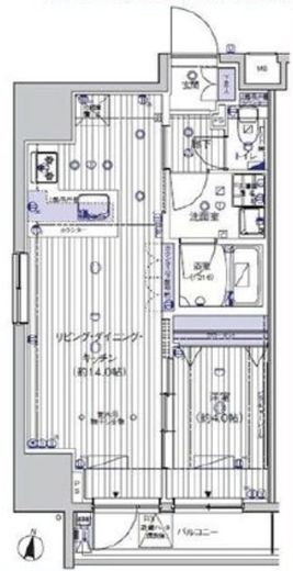 ヴァレッシア上野North CityⅡ 6階 間取り図