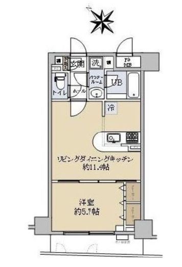 ラヴェンナ人形町 9階 間取り図