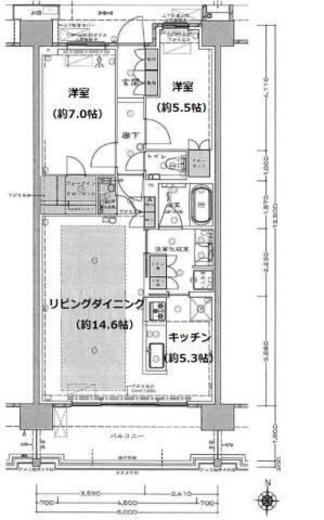 プラウドシティ吉祥寺 8階 間取り図