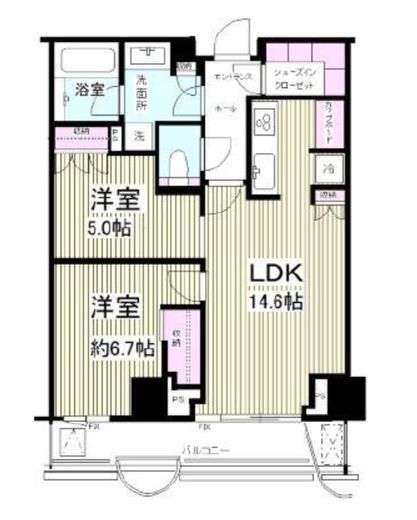 パークコート神宮北参道ザタワー 12階 間取り図