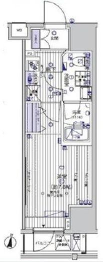 ヴァレッシア上野North CityⅡ 7階 間取り図