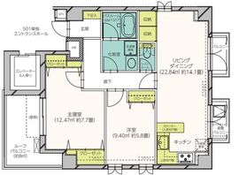 ブレアハウス 501 間取り図