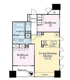 クラリティ・アスール 5階 間取り図