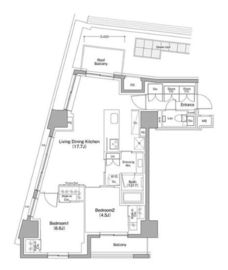 ザ・パークハビオ目黒桜邸 701 間取り図