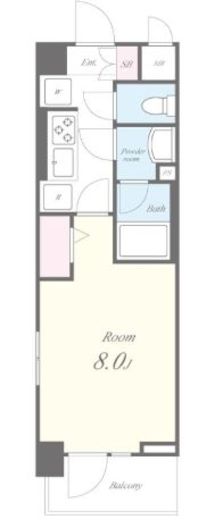 フェリシータ戸山 602 間取り図