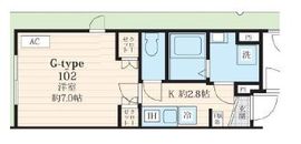 フォセット池田山 102 間取り図