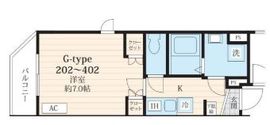 フォセット池田山 202 間取り図