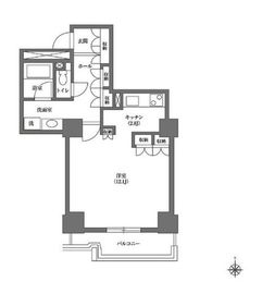 文京グリーンコートビュータワー本駒込 B405 間取り図