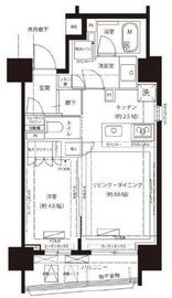 リビオレゾン千代田岩本町ザ・マークス 11階 間取り図
