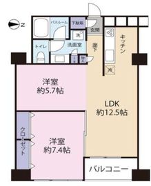 高輪グランドパームス 1階 間取り図