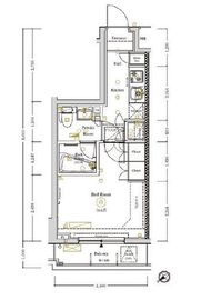 アクサス武蔵小山アジールコート 4階 間取り図