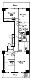 芝浦スクエアハイツ 1806 間取り図