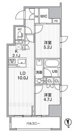 シーズンフラッツ新御徒町 502 間取り図