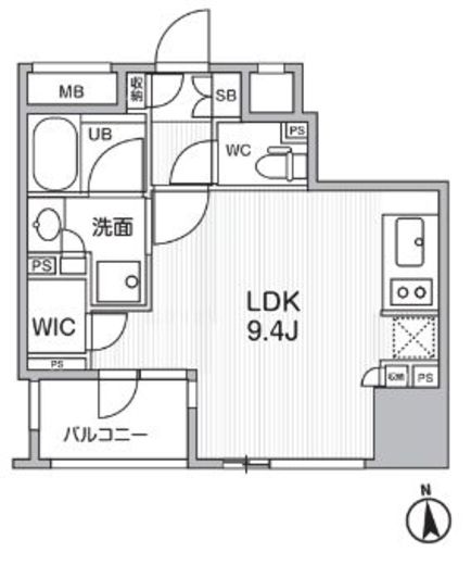 シーズンフラッツ新御徒町 505 間取り図