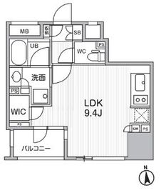 シーズンフラッツ新御徒町 805 間取り図
