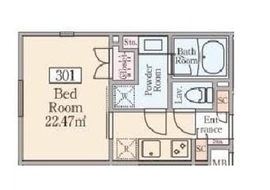 Reve Residence 早稲田 (レーヴレジデンス早稲田) 301 間取り図