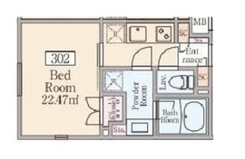 Reve Residence 早稲田 (レーヴレジデンス早稲田) 302 間取り図