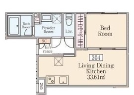 Reve Residence 早稲田 (レーヴレジデンス早稲田) 304 間取り図