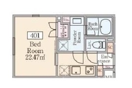 Reve Residence 早稲田 (レーヴレジデンス早稲田) 401 間取り図