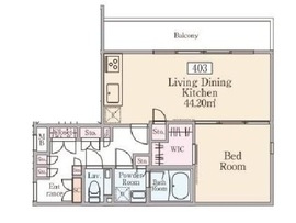 Reve Residence 早稲田 (レーヴレジデンス早稲田) 403 間取り図