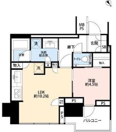 プラウドタワー芝浦 16階 間取り図