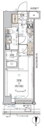 アルコバレーノ錦糸町 5階 間取り図