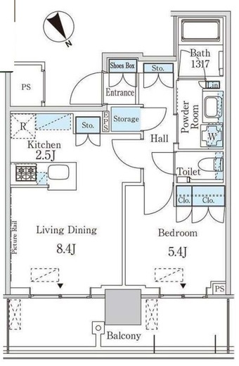 JP noie 蔵前 (ジェーピーノイエ蔵前) 2123 間取り図