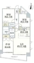 高田馬場デュープレックス1 8階 間取り図