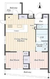 B CITY ART RESIDENCE KITAZAWA 1階 間取り図