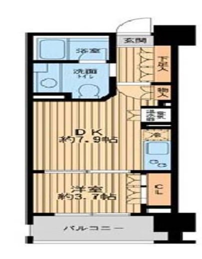 ニューシティアパートメンツ芝公園 1403 間取り図