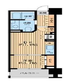 ニューシティアパートメンツ芝公園 1403 間取り図