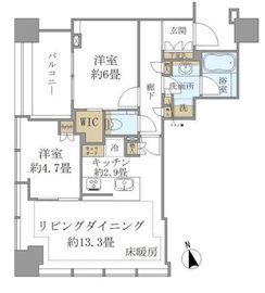 白金ザ・スカイ 15階 間取り図