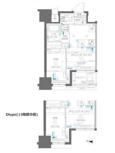 ZOOM大島 4階 間取り図