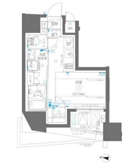 ZOOM大島 9階 間取り図