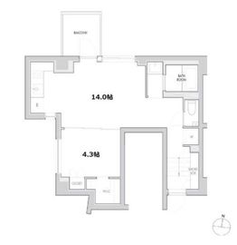 エスセナーリオ牛込柳町 203 間取り図