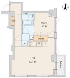エスセナーリオ牛込柳町 303 間取り図