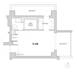 エスセナーリオ牛込柳町 305 間取り図