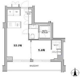 エスセナーリオ牛込柳町 402 間取り図