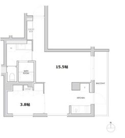 エスセナーリオ牛込柳町 403 間取り図