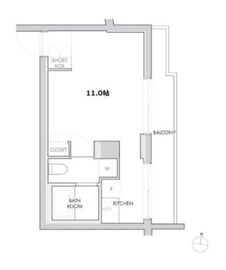 エスセナーリオ牛込柳町 404 間取り図