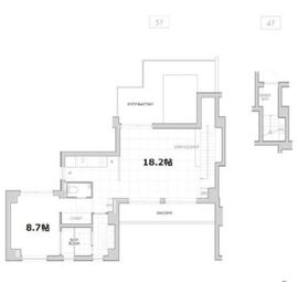 エスセナーリオ牛込柳町 501 間取り図